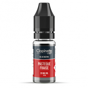 PASTEQUE FRAISE SEL DE NICOTINE 10ML CLOPINETTE